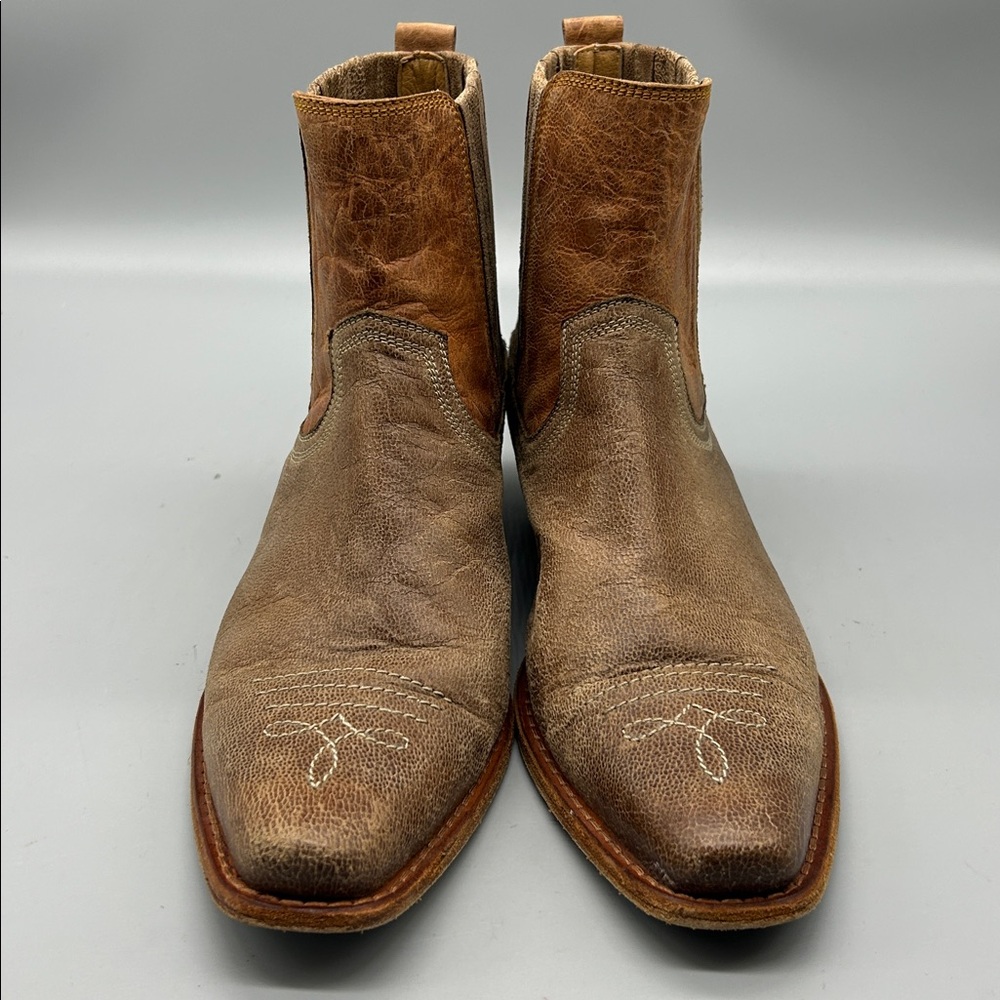 Lucchese Womens Leather Western Ankle Boots - Picture 3 of 7